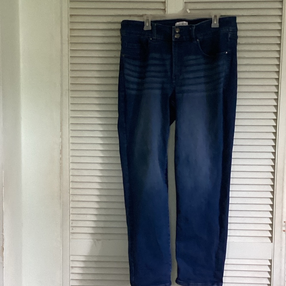 Lane Bryant Women’s Straight Leg Jeans in Dark Blue Wash 16W